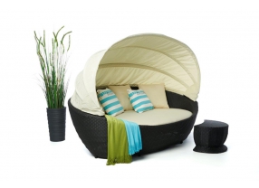 Rattan Lounge Liege Summerdream black 