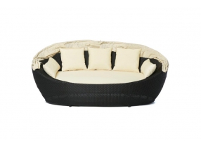 Rattan Lounge Liege Summerdream black 