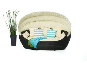Rattan Lounge Liege Summerdream black 