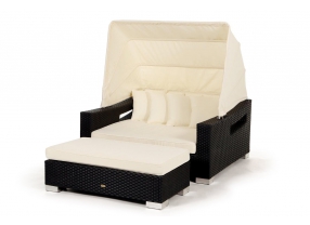Rattan Liege Enjoy, Bank mit Polster