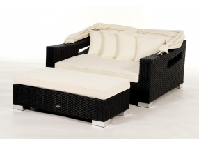 Rattan Liege Enjoy, Bank mit Polster
