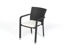 Rattan Stuhl Polsterbezug rot