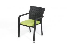 Rattan Stuhl Polsterbezug rot