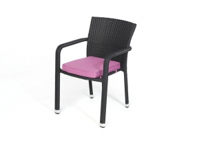 Rattan Stuhl Polsterbezug rot
