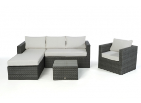Rattan Loungemöbel Galicia rechts mix grey