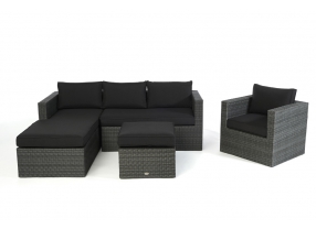 Rattan Loungemöbel Galicia rechts mix grey