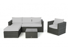 Polsterbezug grey Rattan Lounge Galicia rechts