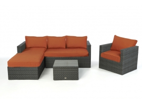 Polsterbezug grey Rattan Lounge Galicia rechts