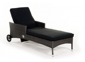 Rattan Liege Galicia, Polsterbezug schwarz
