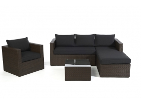 Polsterbezug violett Gartenlounge Galicia brown