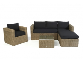 Polyrattan Lounge Galicia natural round