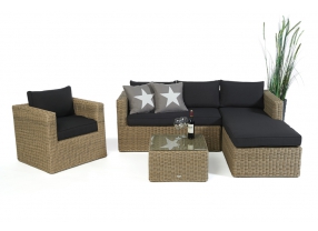 Polyrattan Lounge Galicia natural round