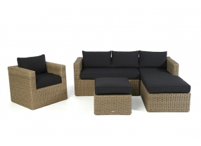 Polyrattan Lounge Galicia natural round