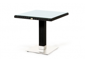 Rattan Lounge Tisch Gaia black