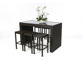 Rattan Barhocker Black beauty Gla
