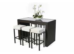 Rattan Barhocker Black beauty Gla