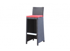 Rattan Bar Set Rouge Tisch und Stuhl