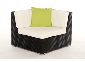 Rattan Gartenmöbel Zierkissen aqua