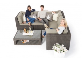 Gartenset Crystel XL Lounge braun