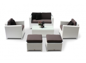 Gartensitzmöbel Lounge Diamond weiss