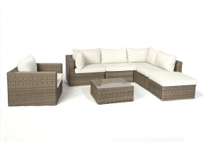 Rattan Lounge Good Times XL Polsterbezug beige