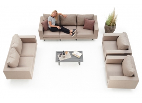 grosse outdoor lounge carpe diem sandbraun wetterfest