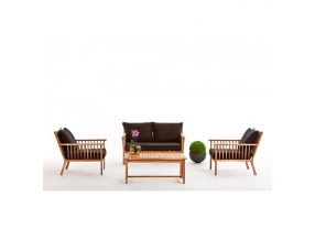 Holz Lounge Gartenmöbel Sitzgruppe Piazza