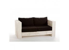 Holz Lounge Gartenmöbel Sitzgruppe Lizard old white