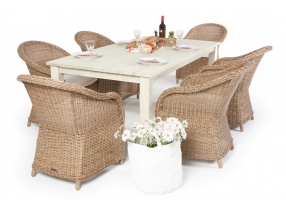 gartenmoebel aus holz 4 stuehle rattan set dream