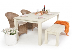 holztisch sky holzbank rattan sessel