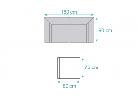 jasper outdoor stoff lounge grau