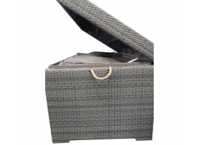 Rattan Lounge Kissentruhe sandstorm