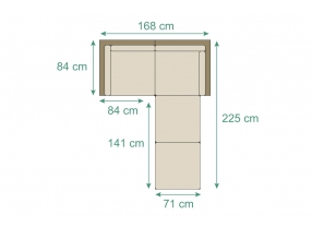 Rattan Lounge Santa Cruz natural round