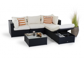biarritz rattanmoebel lounge polster sandbraun