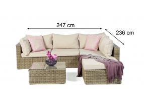 Rattan Lounge Gartenmöbel Good Times natural round XL