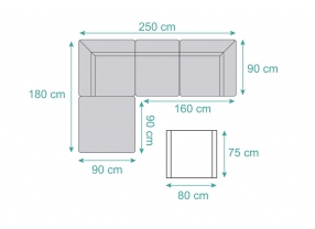 mira wasserfeste gartenmoebel sunbrella fabric grau
