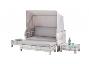 Glasplatten Set für Bank Sunchair Binz white