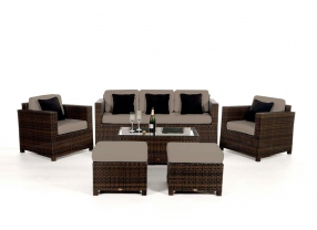Polsterbezug für Rattan Lounge Diamond sand brown