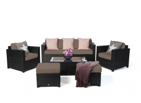 Polsterbezug für Rattan Lounge Diamond sand brown