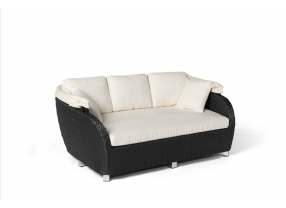 Midnight Rattan Sonnenliege schwarz