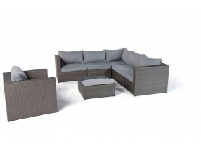 Rattan Lounge Monroe mix grau