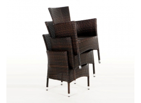 Rattan Tisch und Stühle Orichid Dining mix braun