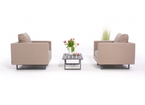 outdoor goa sessel set sandbraun mit garten deko