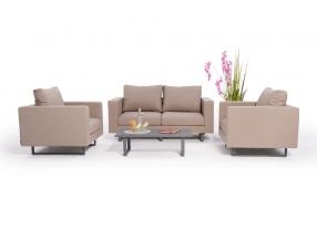 outdoor lounge branson 4-er set sandbraun sofa