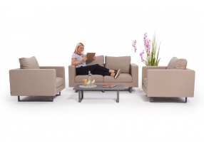 outdoor lounge branson 4-er set sandbraun sofa