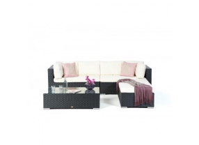 Rattan Lounge Padova mit Deko