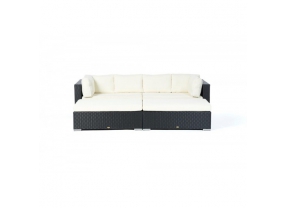 Rattan Lounge Padova mit Deko