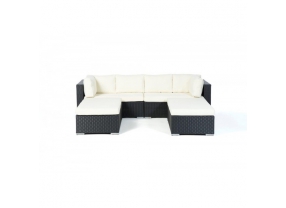 Rattan Lounge Padova mit Deko
