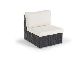 Rattan Lounge Palm Beach schwarz