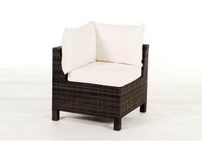 Rattan Gartentisch Sitzgruppe Gaia mixed braun